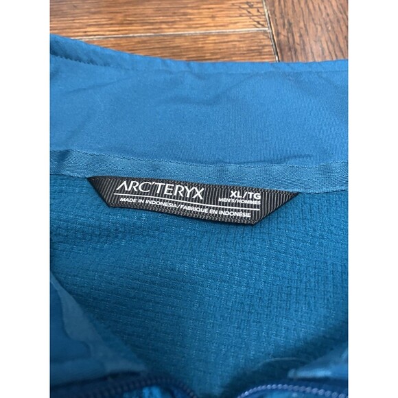 Arcteryx Mens Sweatshirt XL Blue Waffle Fleece Half Zip Pullover Sweater - Picture 3 of 4